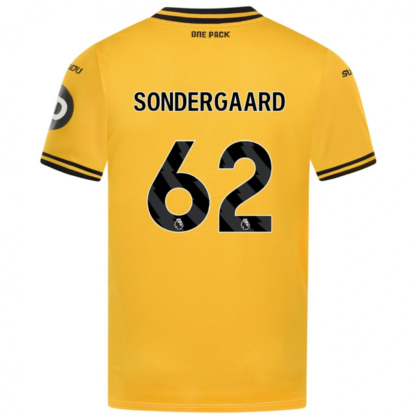 Danxen Kvinder Andreas Sondergaard #62 Gul Hjemmebane Spillertrøjer 2024/25 Trøje T-Shirt