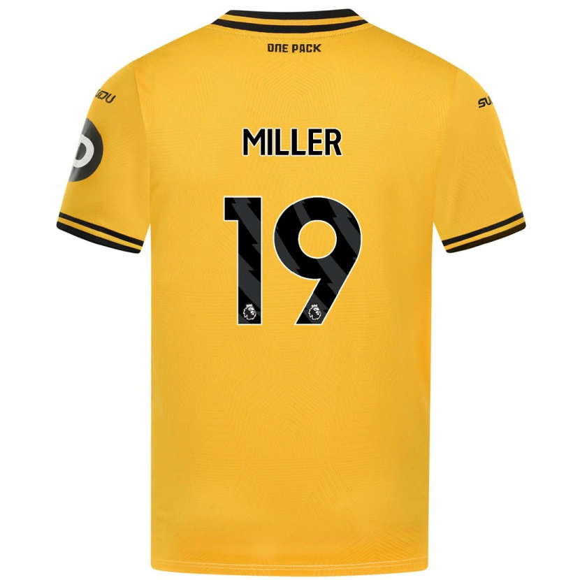 Danxen Kvinder Ali Miller #19 Gul Hjemmebane Spillertrøjer 2024/25 Trøje T-Shirt