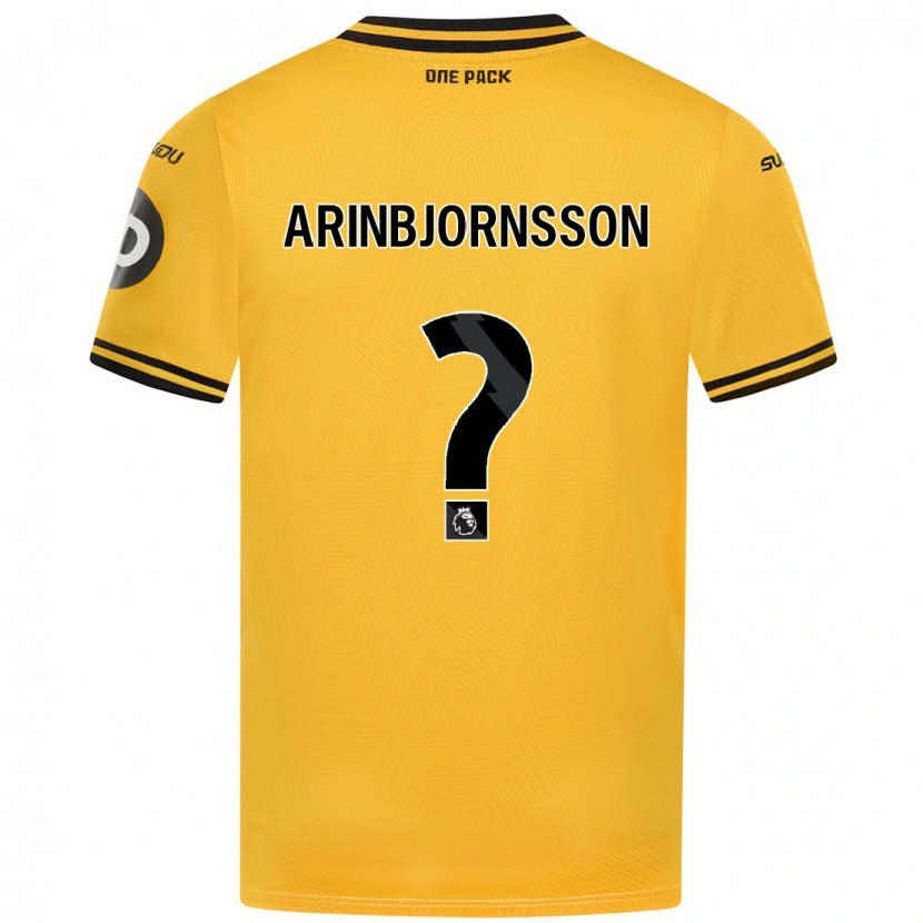 Danxen Kvinder Palmi Arinbjornsson #0 Gul Hjemmebane Spillertrøjer 2024/25 Trøje T-Shirt