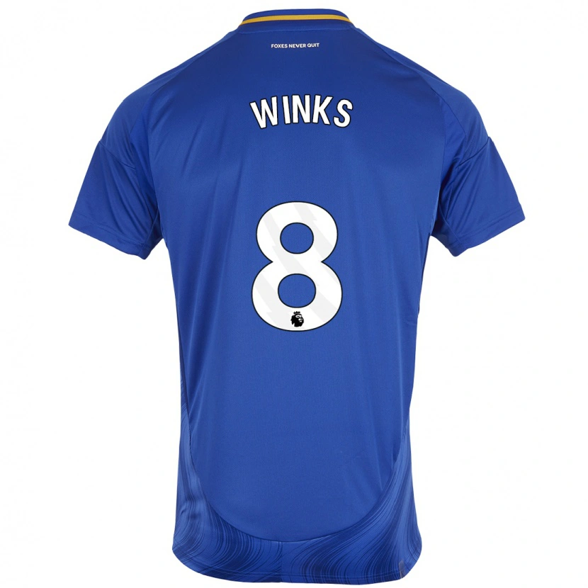 Danxen Kvinder Harry Winks #8 Blå Hvid Hjemmebane Spillertrøjer 2024/25 Trøje T-Shirt
