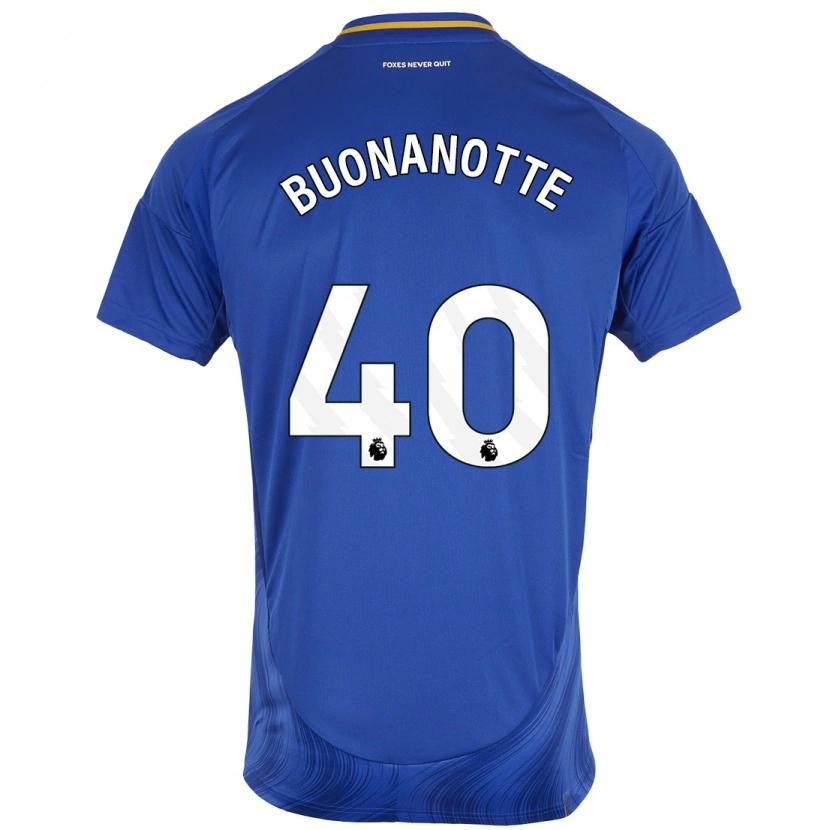 Danxen Kvinder Facundo Buonanotte #40 Blå Hvid Hjemmebane Spillertrøjer 2024/25 Trøje T-Shirt