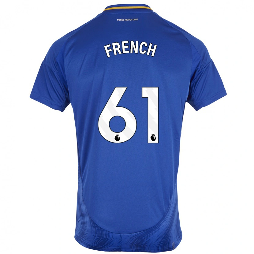 Danxen Kvinder Harry French #61 Blå Hvid Hjemmebane Spillertrøjer 2024/25 Trøje T-Shirt