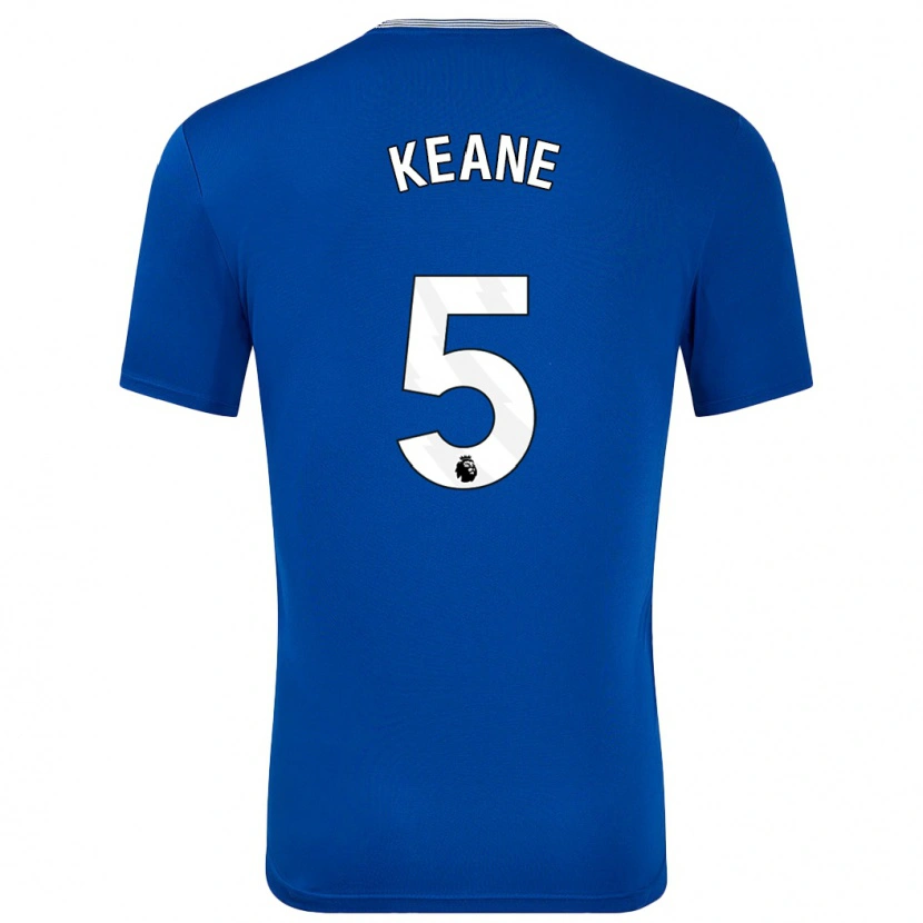 Danxen Kvinder Michael Keane #5 Blå Med Hjemmebane Spillertrøjer 2024/25 Trøje T-Shirt