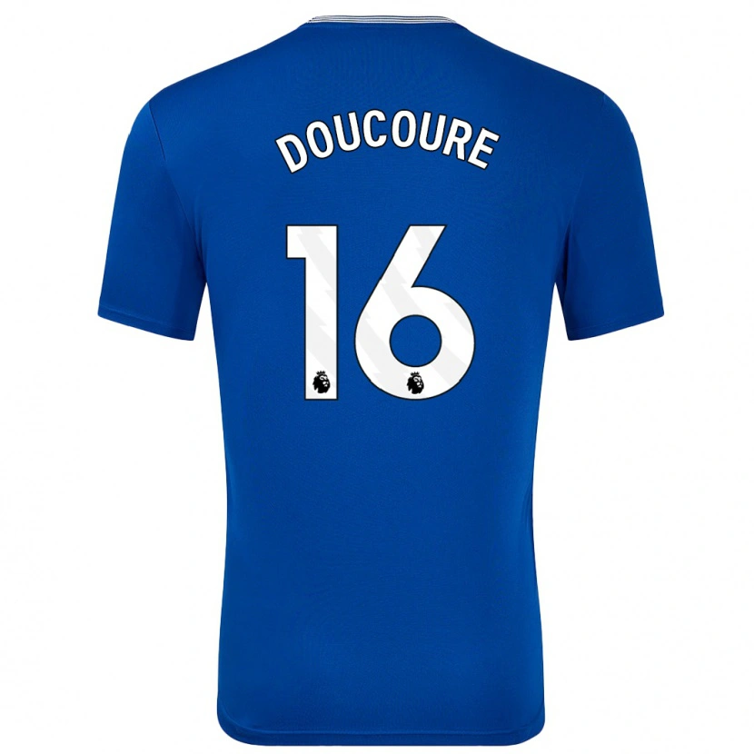 Danxen Kvinder Abdoulaye Doucouré #16 Blå Med Hjemmebane Spillertrøjer 2024/25 Trøje T-Shirt