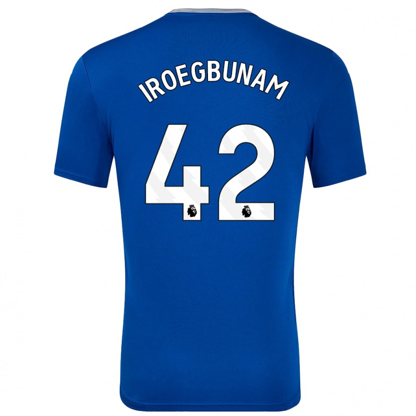 Danxen Kvinder Tim Iroegbunam #42 Blå Med Hjemmebane Spillertrøjer 2024/25 Trøje T-Shirt