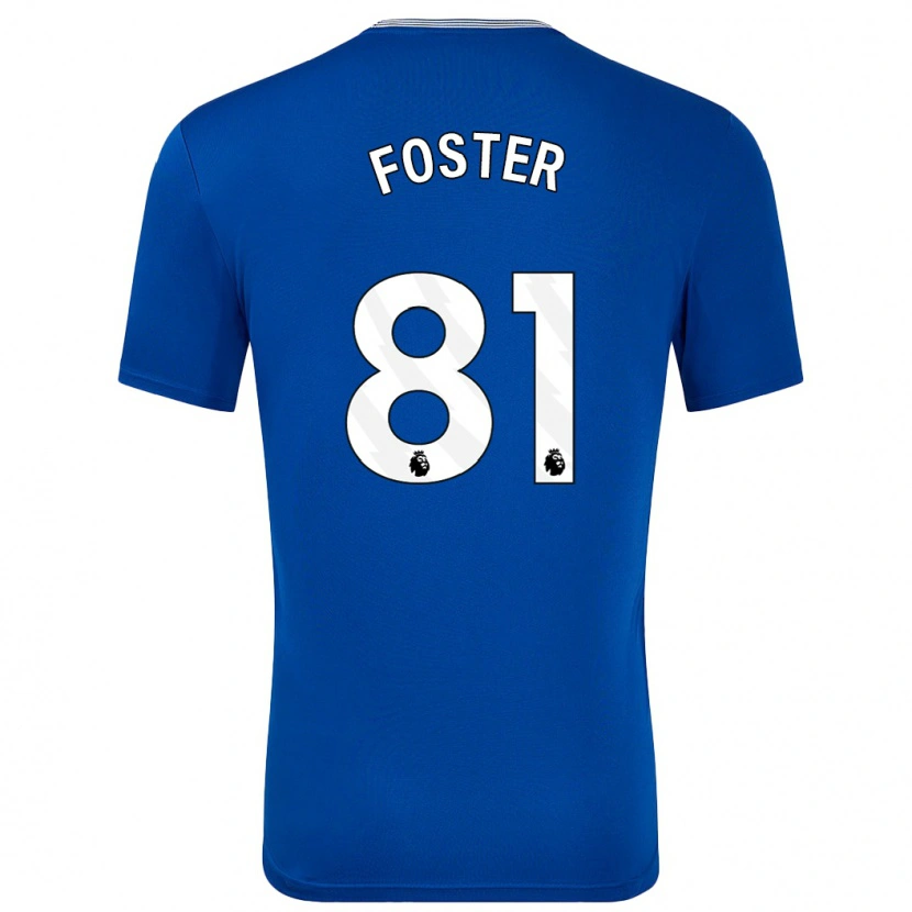 Danxen Kvinder Harvey Foster #81 Blå Med Hjemmebane Spillertrøjer 2024/25 Trøje T-Shirt