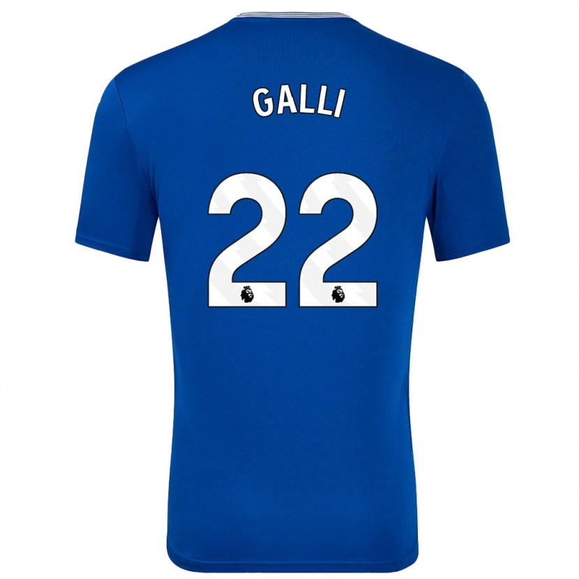 Danxen Kvinder Aurora Galli #22 Blå Med Hjemmebane Spillertrøjer 2024/25 Trøje T-Shirt