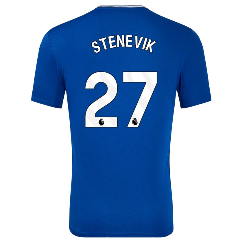 Danxen Kvinder Elise Stenevik #27 Blå Med Hjemmebane Spillertrøjer 2024/25 Trøje T-Shirt
