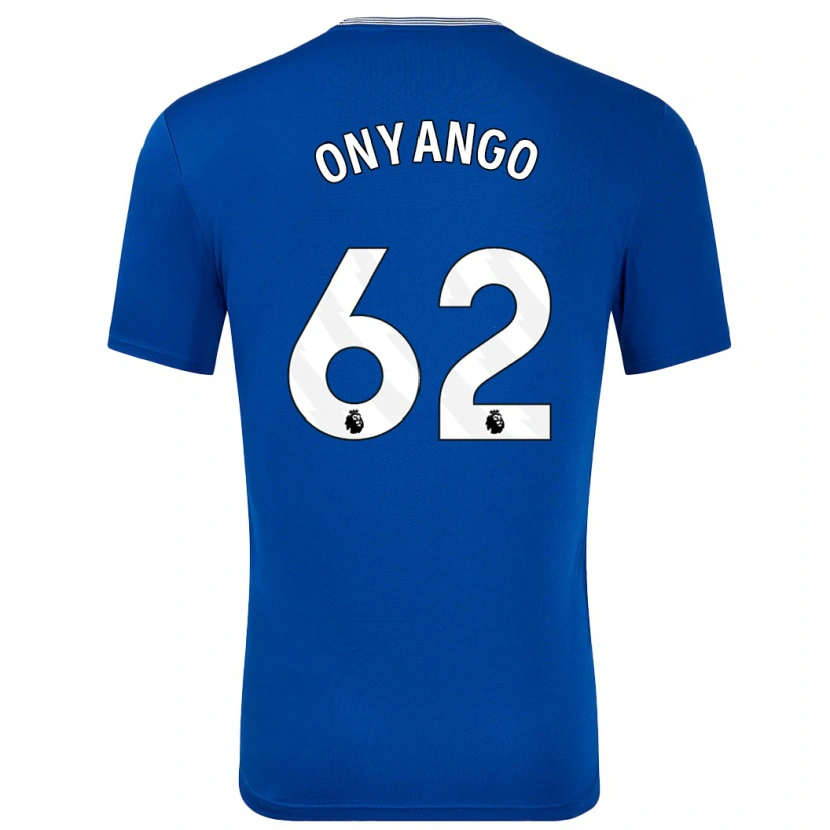 Danxen Kvinder Tyler Onyango #62 Blå Med Hjemmebane Spillertrøjer 2024/25 Trøje T-Shirt