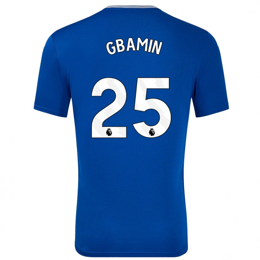 Danxen Kvinder Jean-Philippe Gbamin #25 Blå Med Hjemmebane Spillertrøjer 2024/25 Trøje T-Shirt