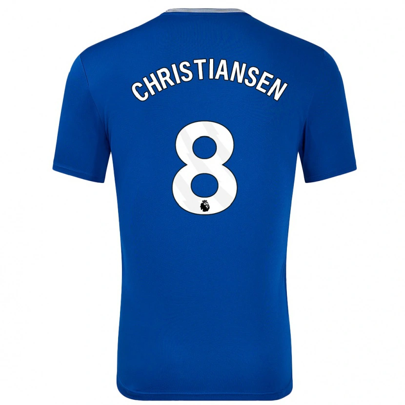 Danxen Kvinder Izzy Christiansen #8 Blå Med Hjemmebane Spillertrøjer 2024/25 Trøje T-Shirt