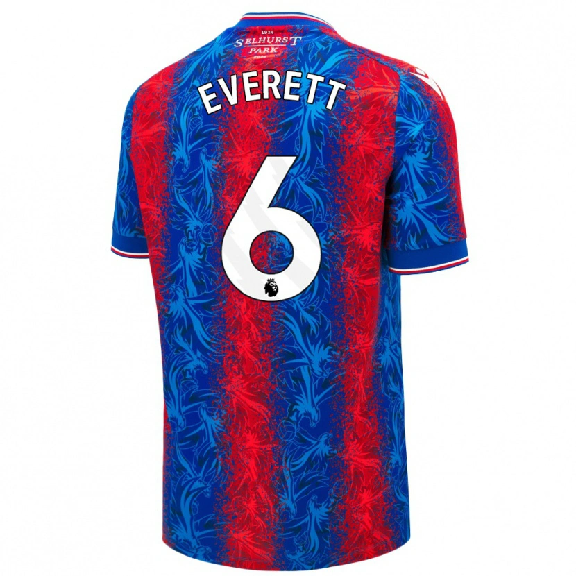 Danxen Kvinder Aimee Everett #6 Røde Blå Striber Hjemmebane Spillertrøjer 2024/25 Trøje T-Shirt