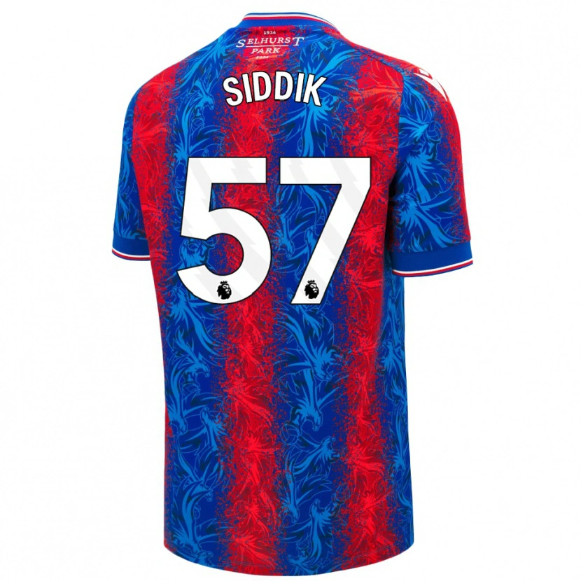 Danxen Kvinder Cardo Siddik #57 Røde Blå Striber Hjemmebane Spillertrøjer 2024/25 Trøje T-Shirt