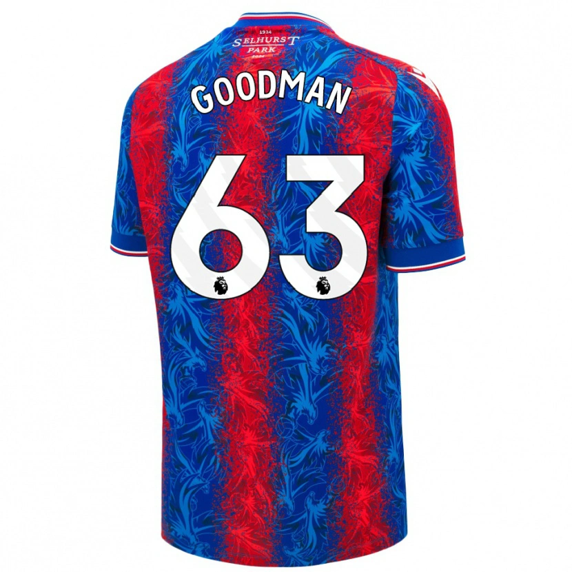 Danxen Kvinder Owen Goodman #63 Røde Blå Striber Hjemmebane Spillertrøjer 2024/25 Trøje T-Shirt