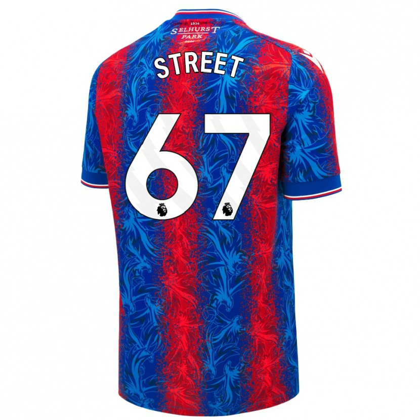 Danxen Kvinder Rob Street #67 Røde Blå Striber Hjemmebane Spillertrøjer 2024/25 Trøje T-Shirt