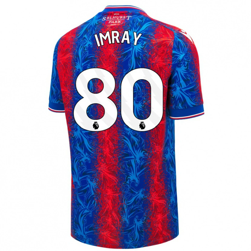 Danxen Kvinder Danny Imray #80 Røde Blå Striber Hjemmebane Spillertrøjer 2024/25 Trøje T-Shirt
