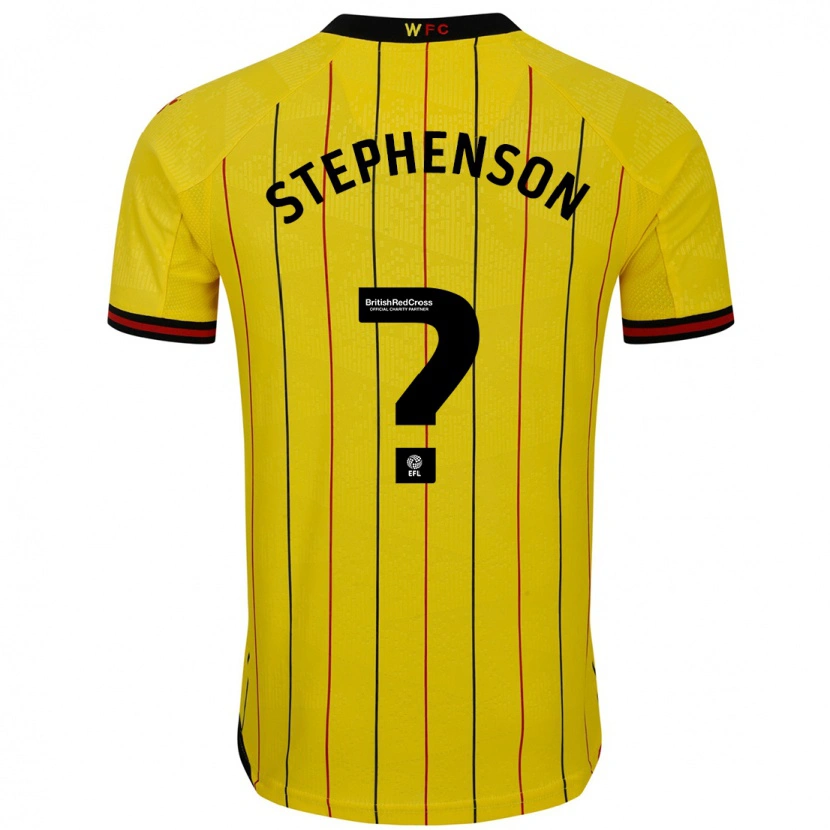 Danxen Kvinder Ollie Stephenson #0 Gul Sort Hjemmebane Spillertrøjer 2024/25 Trøje T-Shirt