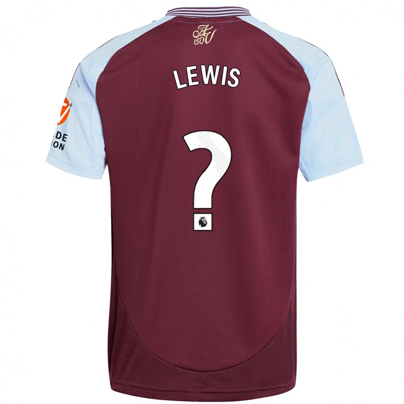 Danxen Kvinder Sam Lewis #0 Burgund Himmelblå Hjemmebane Spillertrøjer 2024/25 Trøje T-Shirt