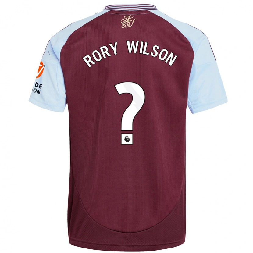 Danxen Kvinder Rory Wilson #0 Burgund Himmelblå Hjemmebane Spillertrøjer 2024/25 Trøje T-Shirt