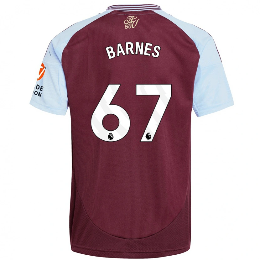 Danxen Kvinder Mikell Barnes #67 Burgund Himmelblå Hjemmebane Spillertrøjer 2024/25 Trøje T-Shirt