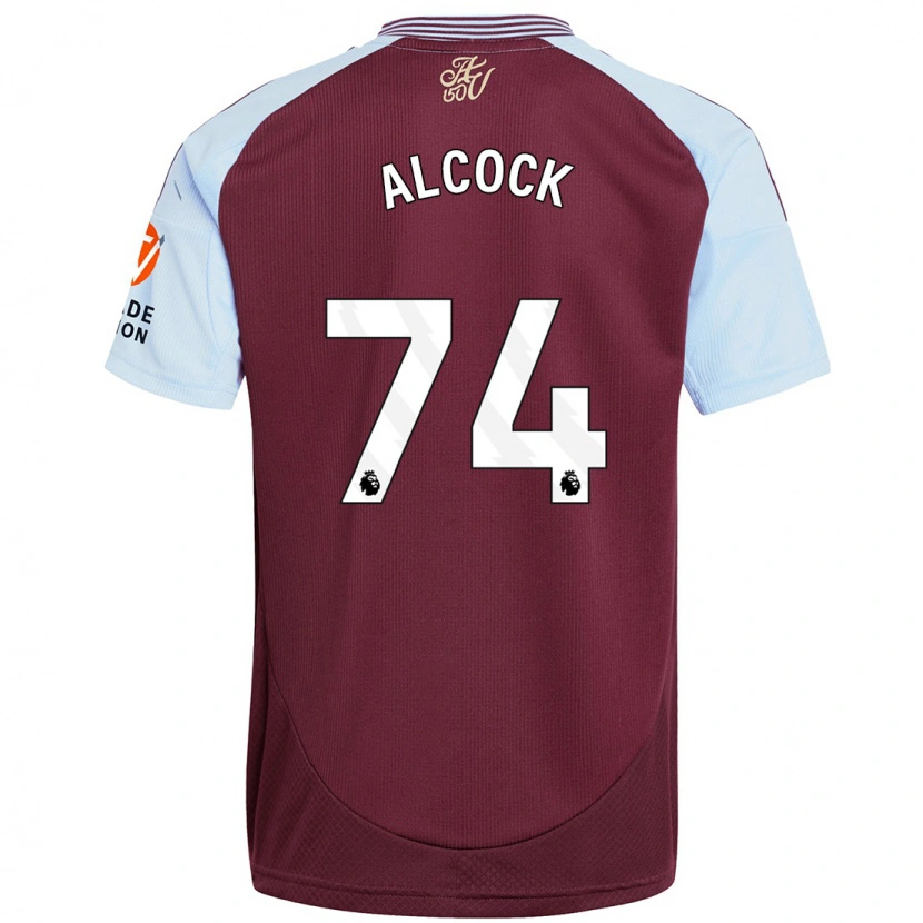 Danxen Kvinder Todd Alcock #74 Burgund Himmelblå Hjemmebane Spillertrøjer 2024/25 Trøje T-Shirt