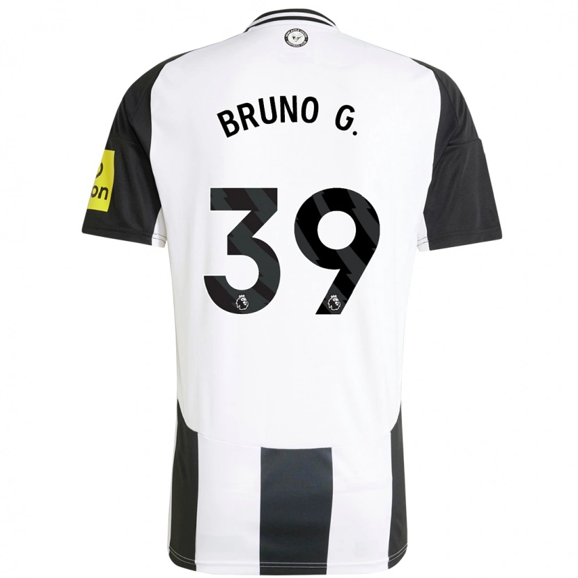 Danxen Kvinder Bruno Guimarães #39 Hvid Sort Hjemmebane Spillertrøjer 2024/25 Trøje T-Shirt