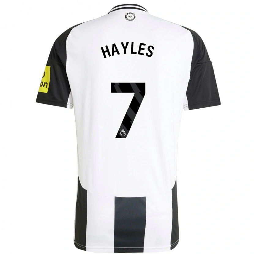 Danxen Kvinder Shania Hayles #7 Hvid Sort Hjemmebane Spillertrøjer 2024/25 Trøje T-Shirt