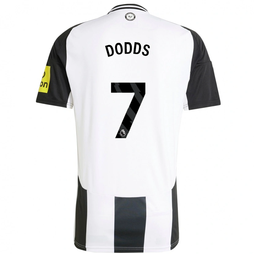 Danxen Kvinder Tyler Dodds #7 Hvid Sort Hjemmebane Spillertrøjer 2024/25 Trøje T-Shirt