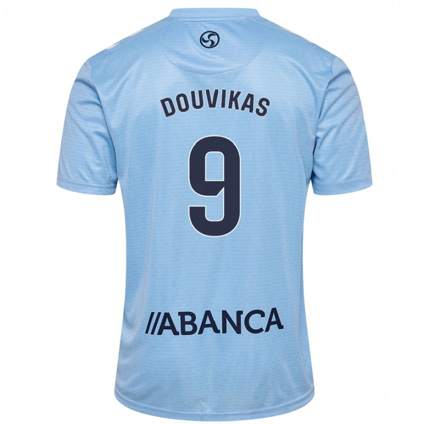 Danxen Kvinder Anastasios Douvikas #9 Himmelblå Hjemmebane Spillertrøjer 2024/25 Trøje T-Shirt