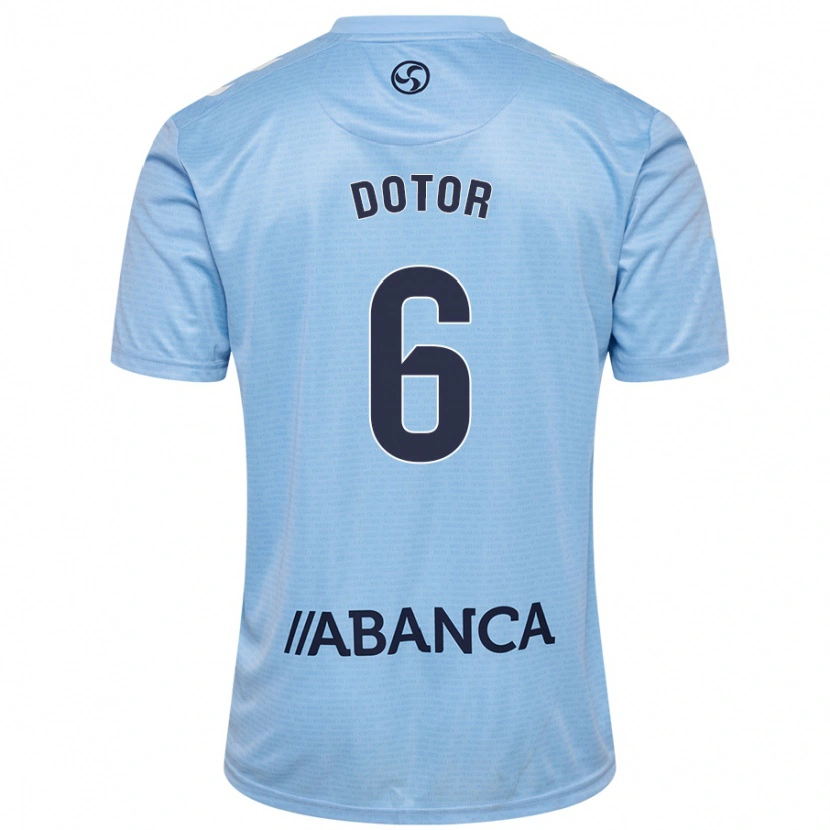Danxen Kvinder Carlos Dotor #6 Himmelblå Hjemmebane Spillertrøjer 2024/25 Trøje T-Shirt