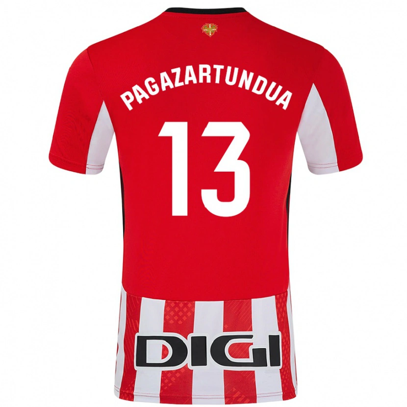 Danxen Kvinder Iker Pagazartundua #13 Rød Hvid Hjemmebane Spillertrøjer 2024/25 Trøje T-Shirt