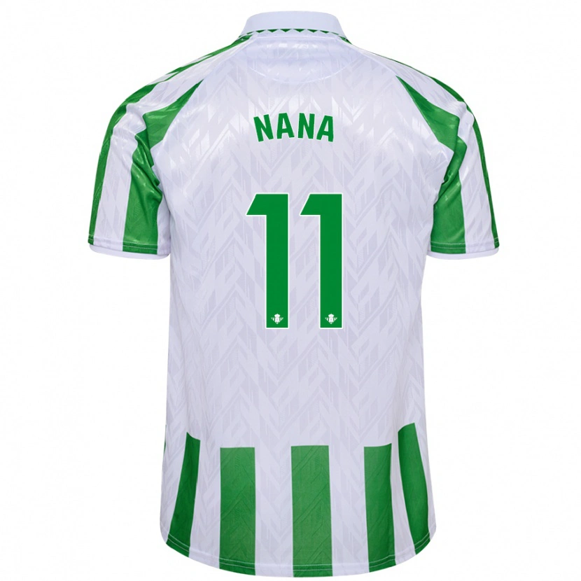 Danxen Kvinder Nuria Ligero Fernández #11 Grønne Hvide Striber Hjemmebane Spillertrøjer 2024/25 Trøje T-Shirt