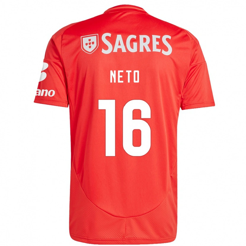Danxen Kvinder Martim Neto #16 Rød Hvid Hjemmebane Spillertrøjer 2024/25 Trøje T-Shirt