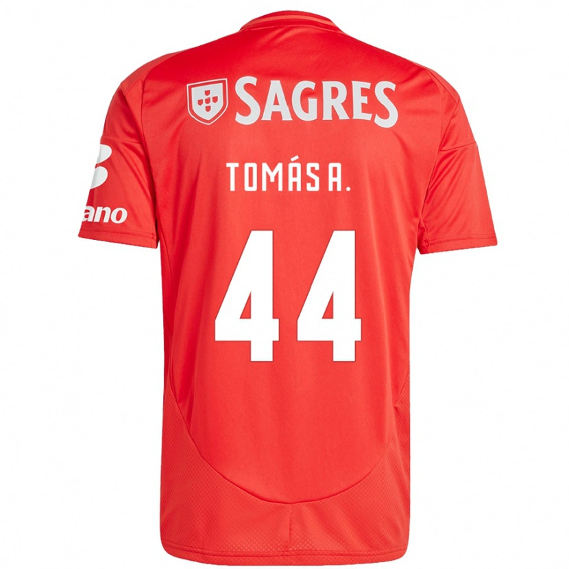 Danxen Kvinder Tomás Araújo #44 Rød Hvid Hjemmebane Spillertrøjer 2024/25 Trøje T-Shirt