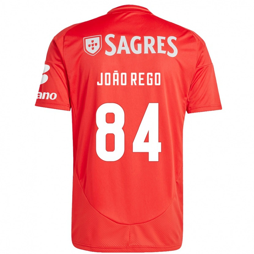 Danxen Kvinder João Rêgo #84 Rød Hvid Hjemmebane Spillertrøjer 2024/25 Trøje T-Shirt