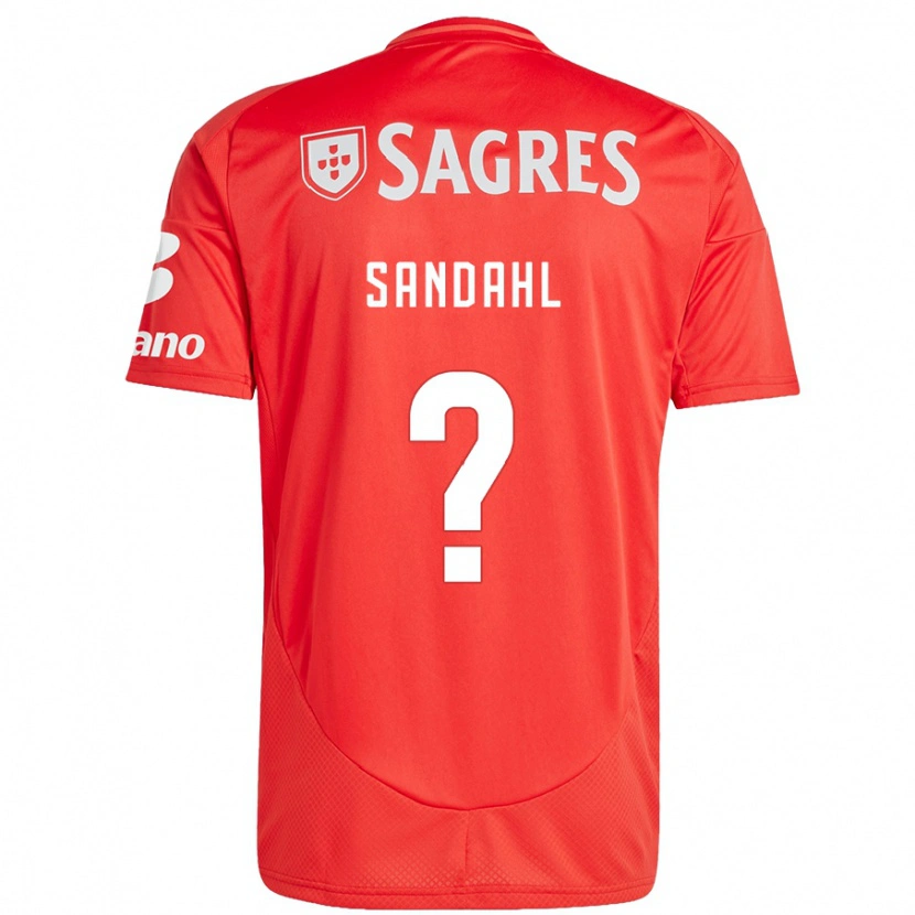 Danxen Kvinder Alexander Sandahl #0 Rød Hvid Hjemmebane Spillertrøjer 2024/25 Trøje T-Shirt