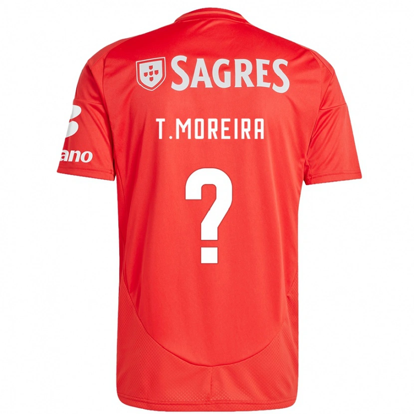 Danxen Kvinder Tomás Moreira #0 Rød Hvid Hjemmebane Spillertrøjer 2024/25 Trøje T-Shirt