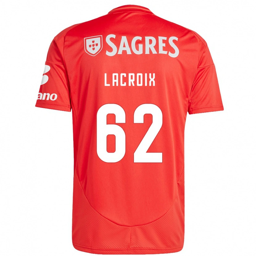 Danxen Kvinder Lenny Lacroix #62 Rød Hvid Hjemmebane Spillertrøjer 2024/25 Trøje T-Shirt
