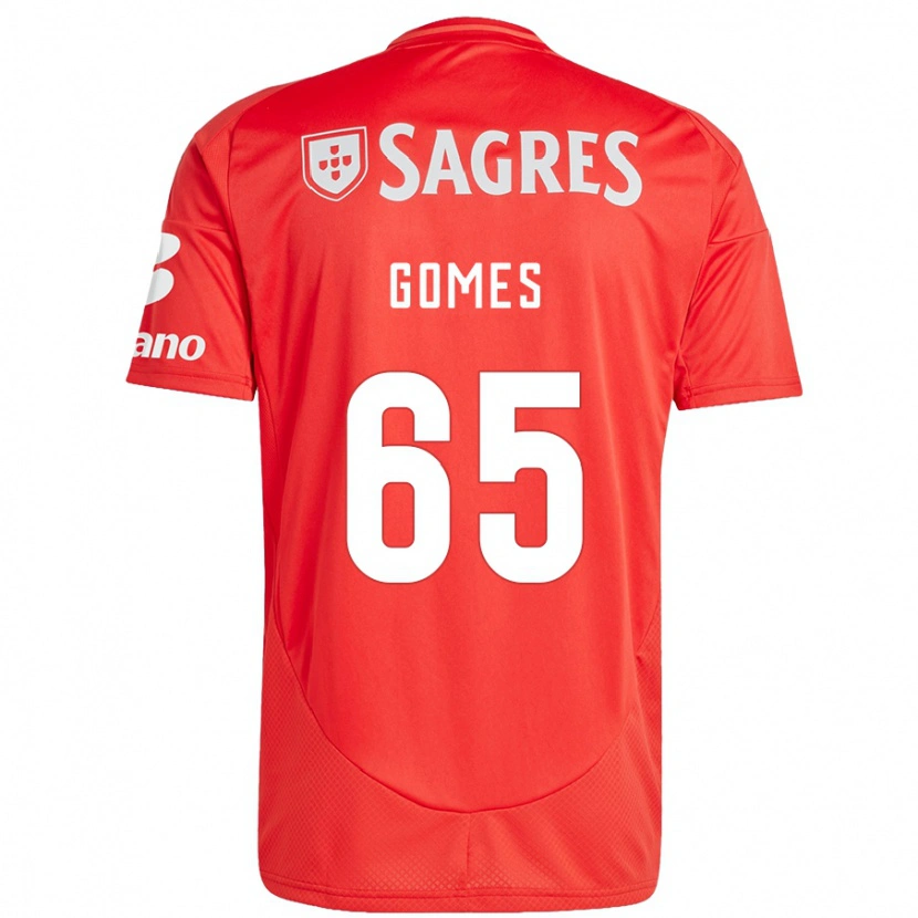Danxen Kvinder André Gomes #65 Rød Hvid Hjemmebane Spillertrøjer 2024/25 Trøje T-Shirt
