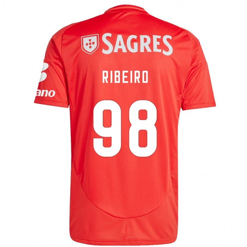 Danxen Kvinder Ricardo Ribeiro #98 Rød Hvid Hjemmebane Spillertrøjer 2024/25 Trøje T-Shirt