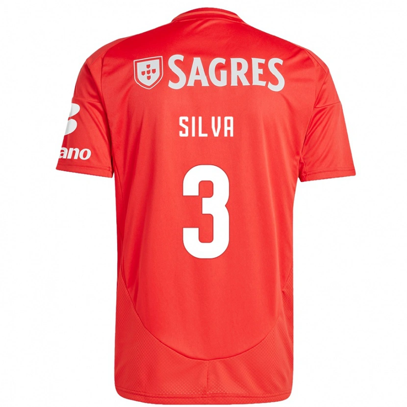 Danxen Kvinder Joana Silva #3 Rød Hvid Hjemmebane Spillertrøjer 2024/25 Trøje T-Shirt