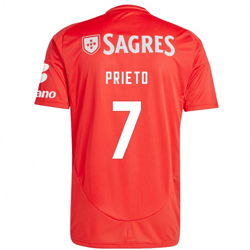 Danxen Kvinder Cristina Martín-Prieto #7 Rød Hvid Hjemmebane Spillertrøjer 2024/25 Trøje T-Shirt