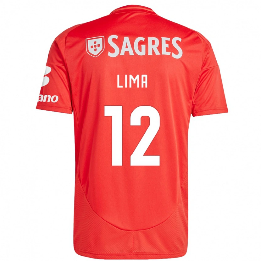 Danxen Kvinder Thaís Lima #12 Rød Hvid Hjemmebane Spillertrøjer 2024/25 Trøje T-Shirt