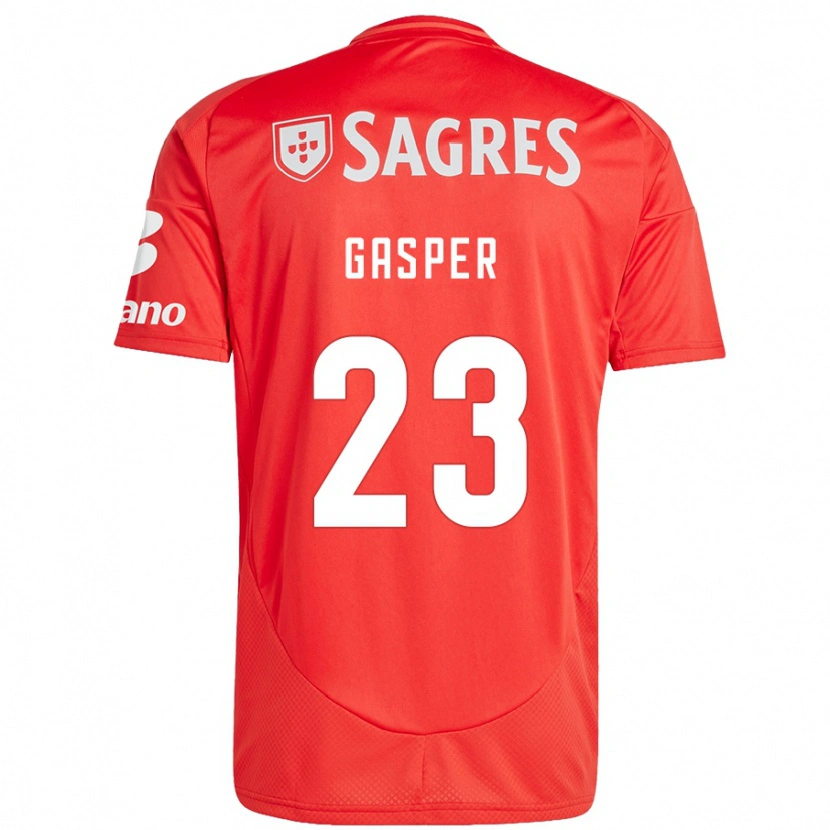 Danxen Kvinder Anna Gasper #23 Rød Hvid Hjemmebane Spillertrøjer 2024/25 Trøje T-Shirt