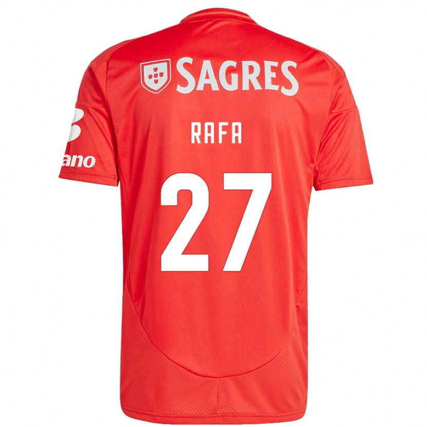 Danxen Kvinder Rafa #27 Rød Hvid Hjemmebane Spillertrøjer 2024/25 Trøje T-Shirt