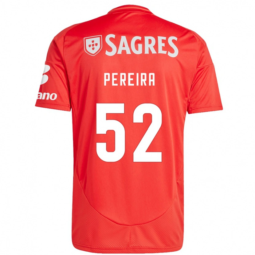 Danxen Kvinder Henrique Pereira #52 Rød Hvid Hjemmebane Spillertrøjer 2024/25 Trøje T-Shirt