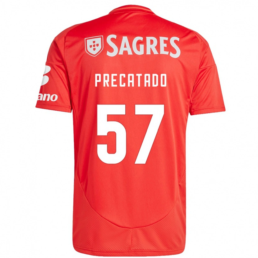 Danxen Kvinder Precatado #57 Rød Hvid Hjemmebane Spillertrøjer 2024/25 Trøje T-Shirt