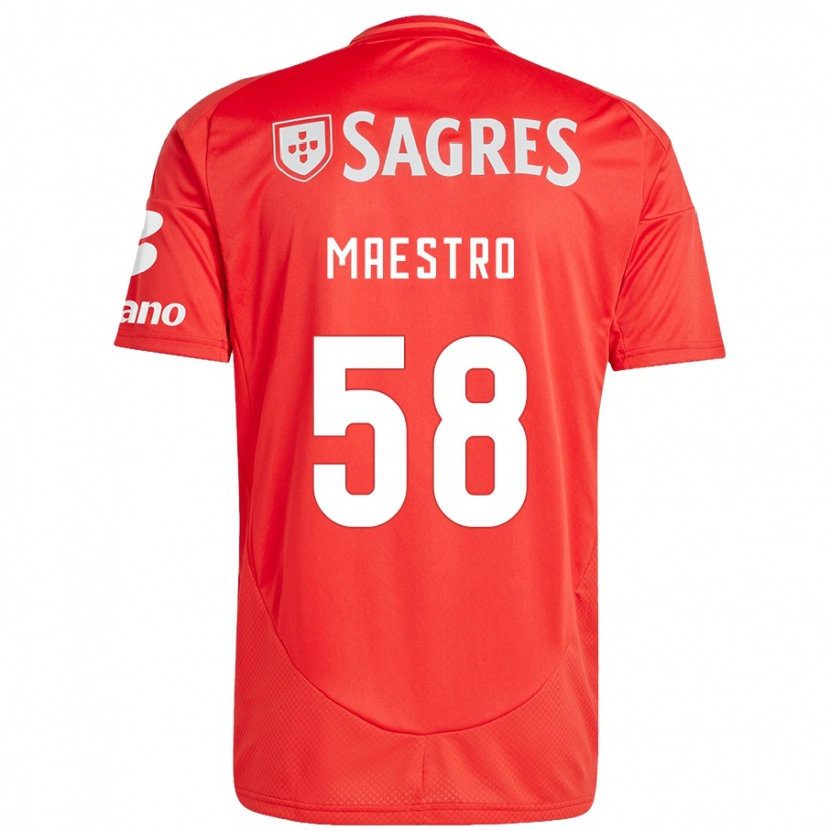 Danxen Kvinder Maestro #58 Rød Hvid Hjemmebane Spillertrøjer 2024/25 Trøje T-Shirt