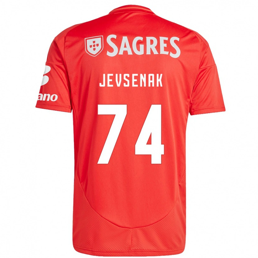 Danxen Kvinder Zan Jevsenak #74 Rød Hvid Hjemmebane Spillertrøjer 2024/25 Trøje T-Shirt