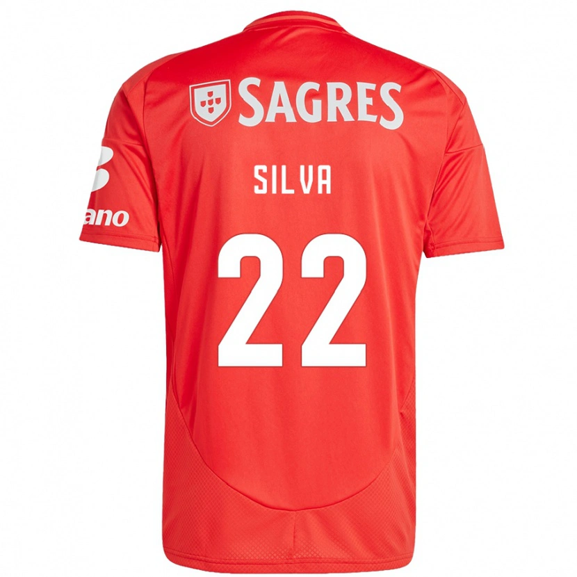 Danxen Kvinder Amelia Silva #22 Rød Hvid Hjemmebane Spillertrøjer 2024/25 Trøje T-Shirt